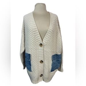 Lumiere Clothing Cardigan with Denim Pockets